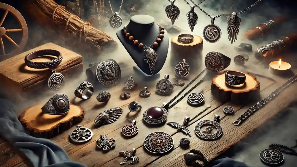 Eine Foto mit einer großen Auswahl an Edelstein Schmuck, Ringe, Anhänger, Ketten aus der Runental.de Edelstein Schmuck Kollektion.