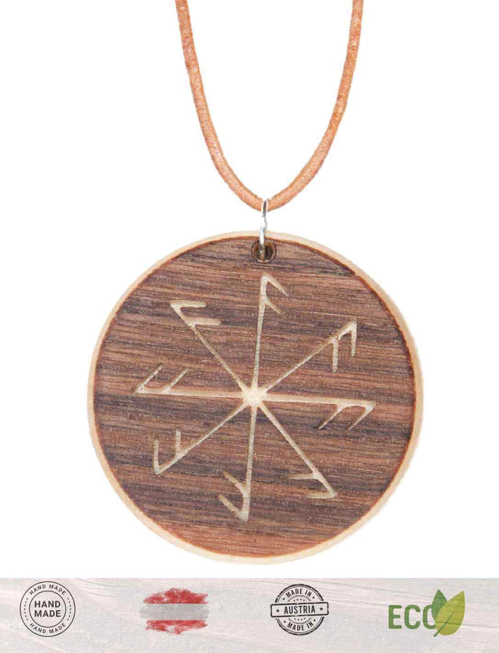 nsenknecht Amulett aus Holz – Handgefertigt, Made in Austria, nachhaltig produziert.