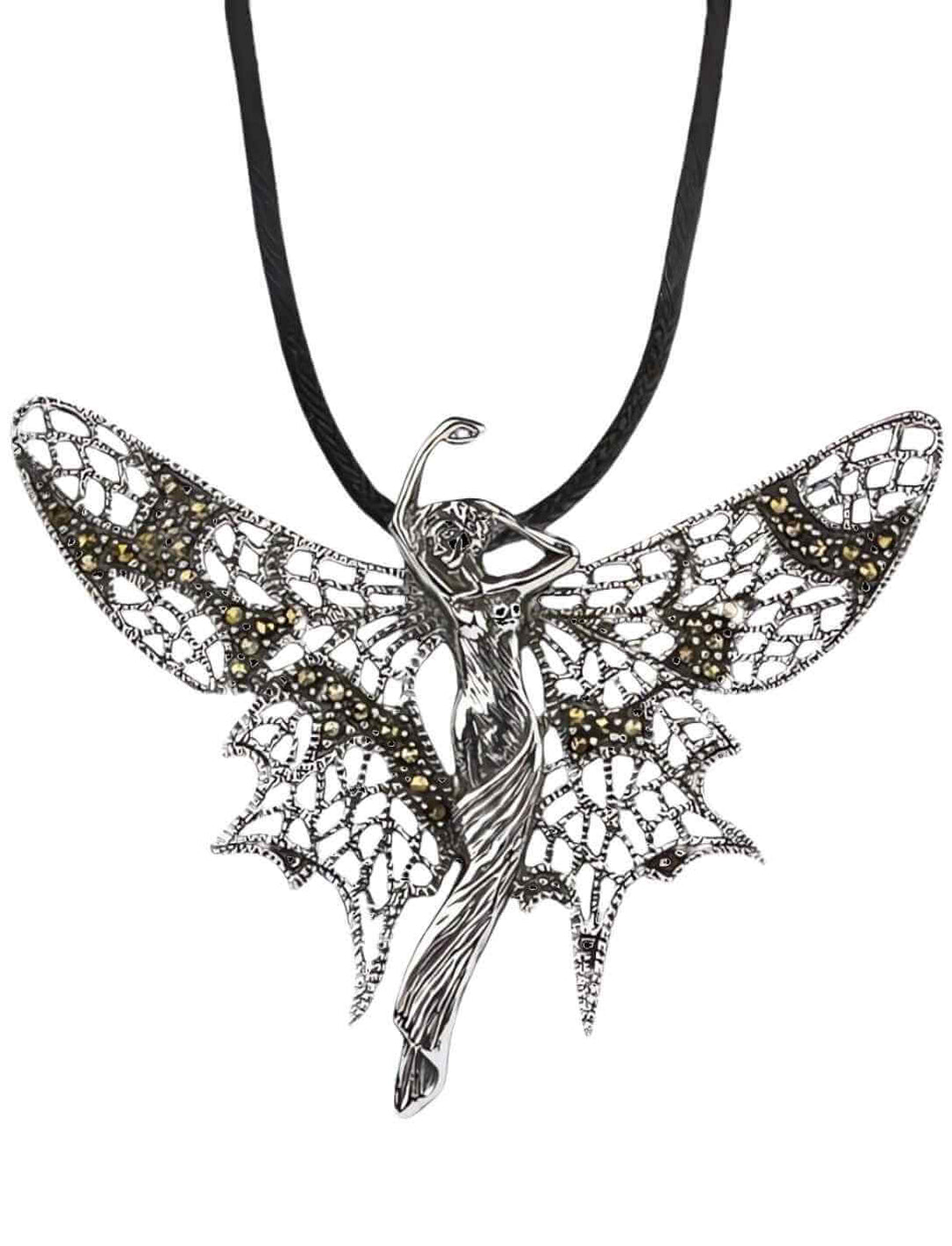 "Elfenglanz" Anhänger aus 925er Sterling Silber auf weißem Hintergrund.