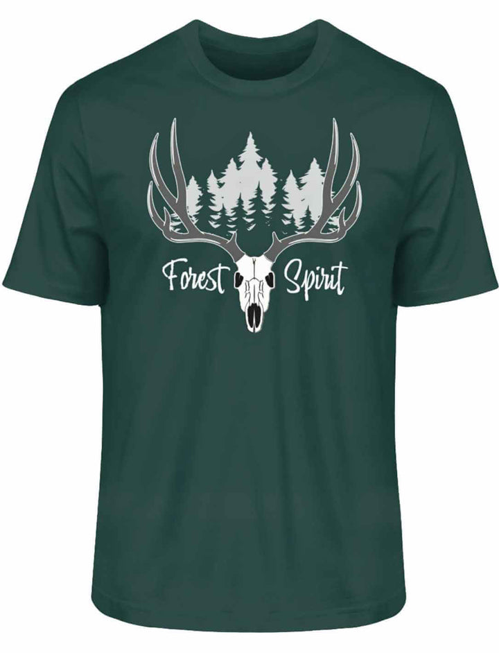 Trendiges Forest Spirit T-Shirt in schimmerndem Glazed Green, bringt Farbe in deinen Alltag, auf weiĂem Hintergrund.