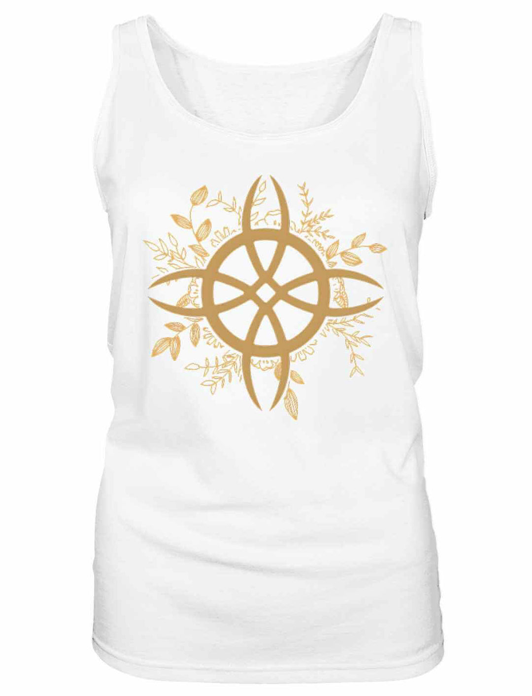 Naturzauber - Enganliegendes Zirkel der grünen Magie Tank-Top in Weiss – Runental.de