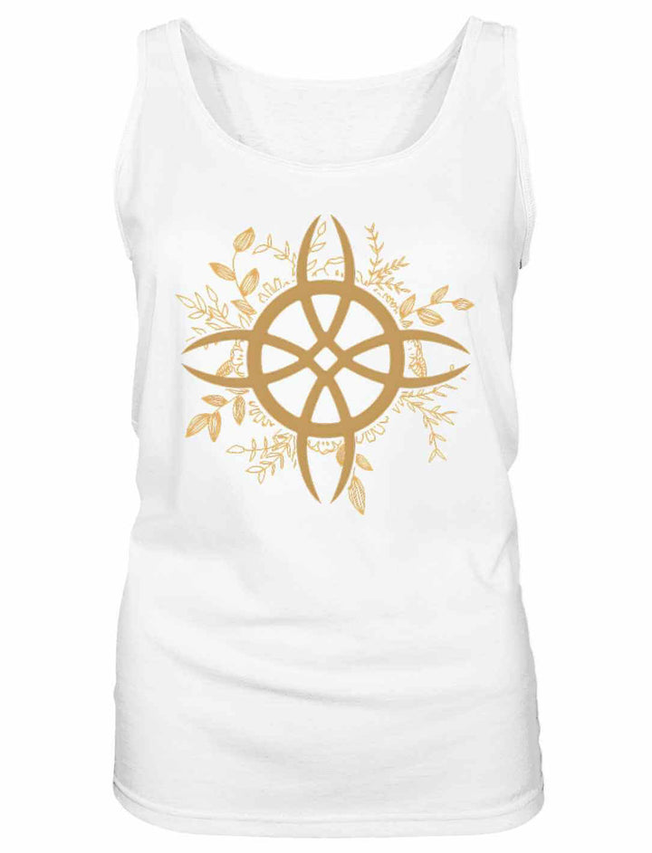 Naturzauber - Enganliegendes Zirkel der grünen Magie Tank-Top in Weiss – Runental.de