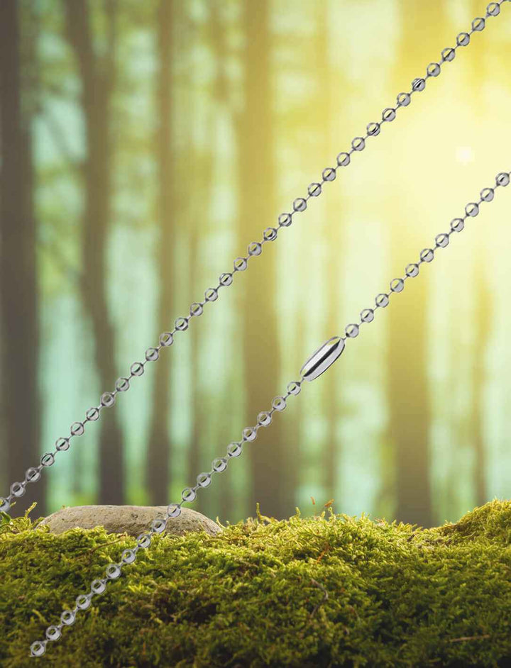 Kugelkette der alten Legenden aus Edelstahl - Silber