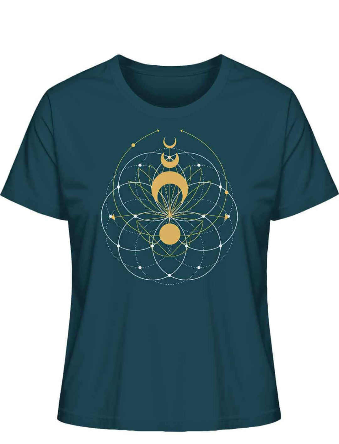 Mondbluete der Harmonie Organic Damen Shirt in stargazer auf weissem Hintergrund.