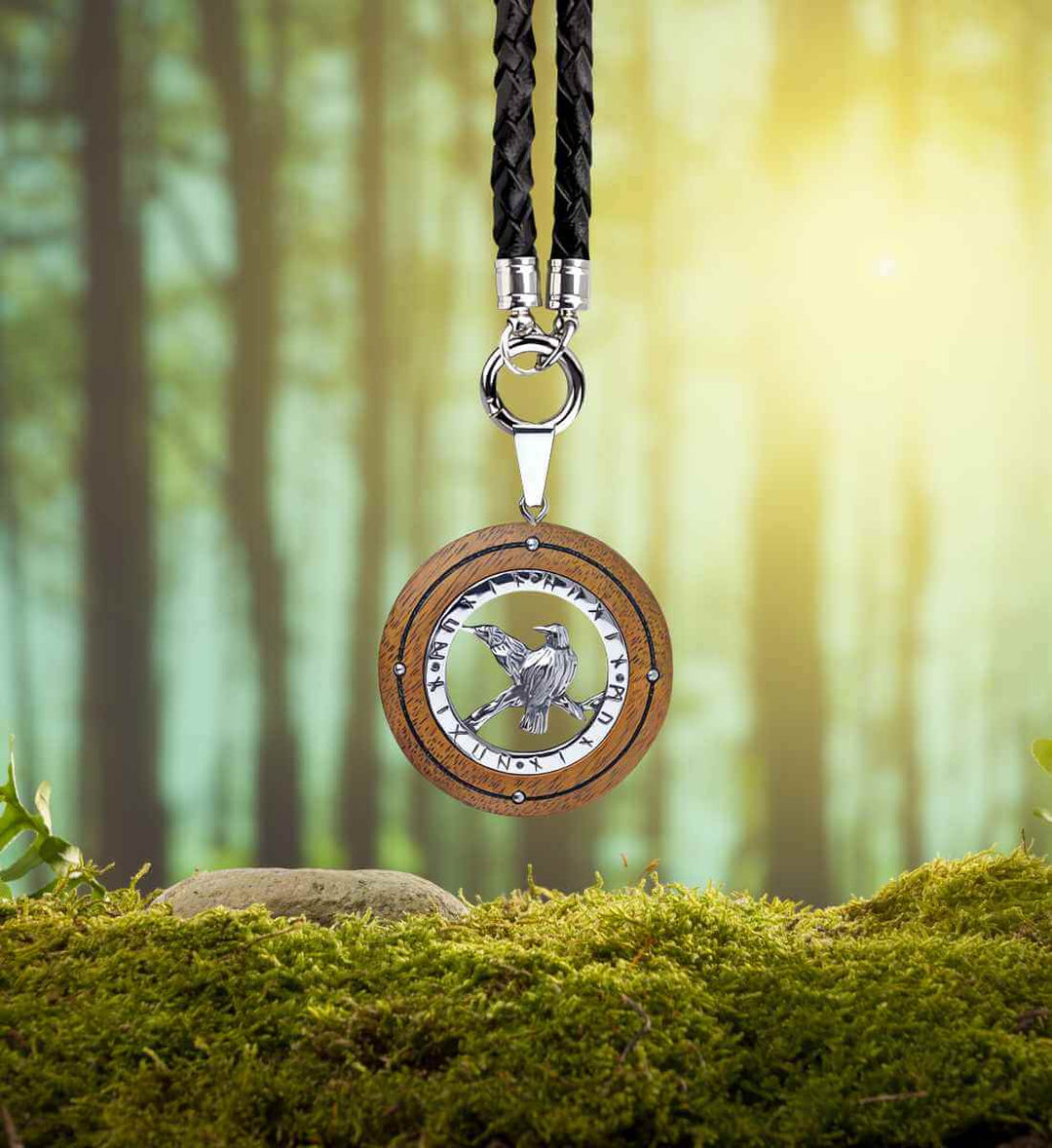 Odins Boten - Holz Halskette - runental