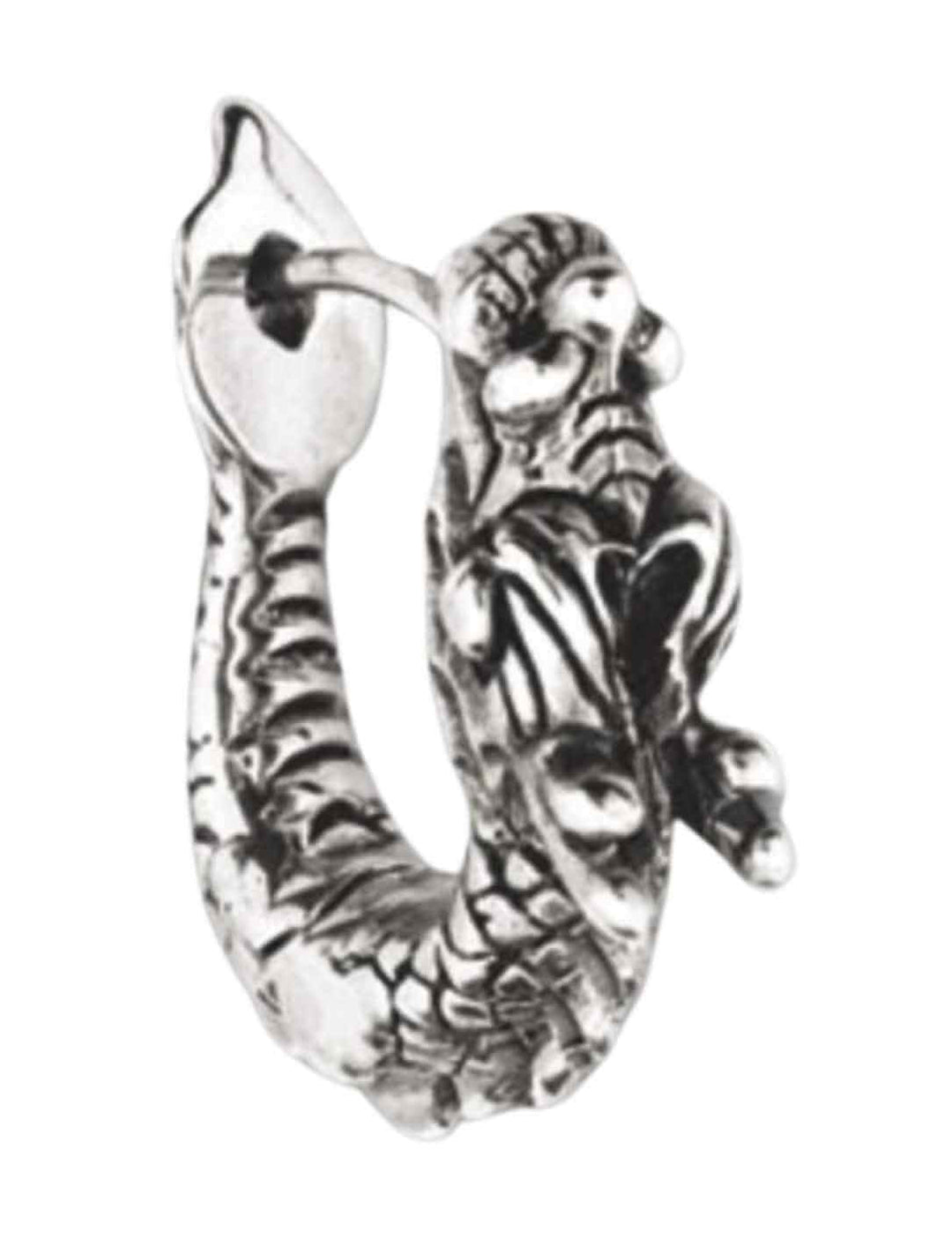 Ohrring des Drachenwinds – Drachenohrring aus 925 Sterling Silber auf weißem Hintergrund