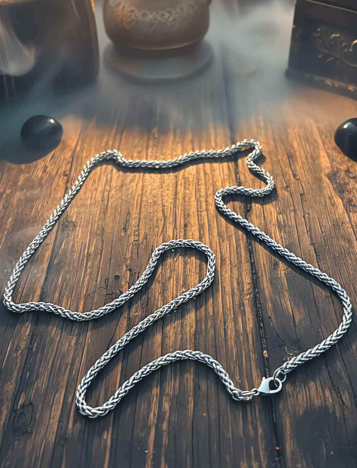 Panzerkette der alten Legenden aus Edelstahl - Silber