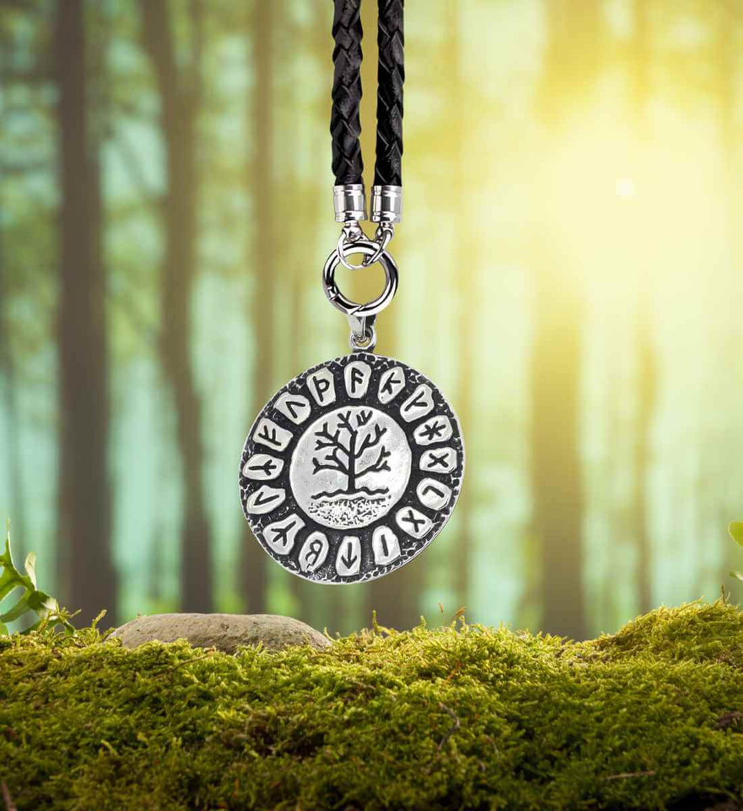 Runenaura Yggdrasils - Silber Medallion - runental