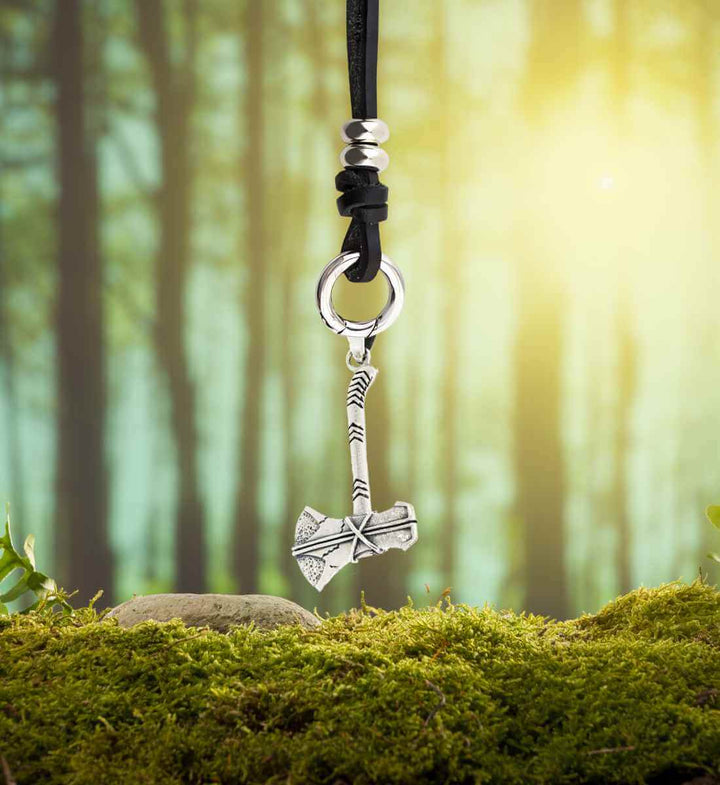 Runenaxt des Nordens - Silber Medaillon - runental