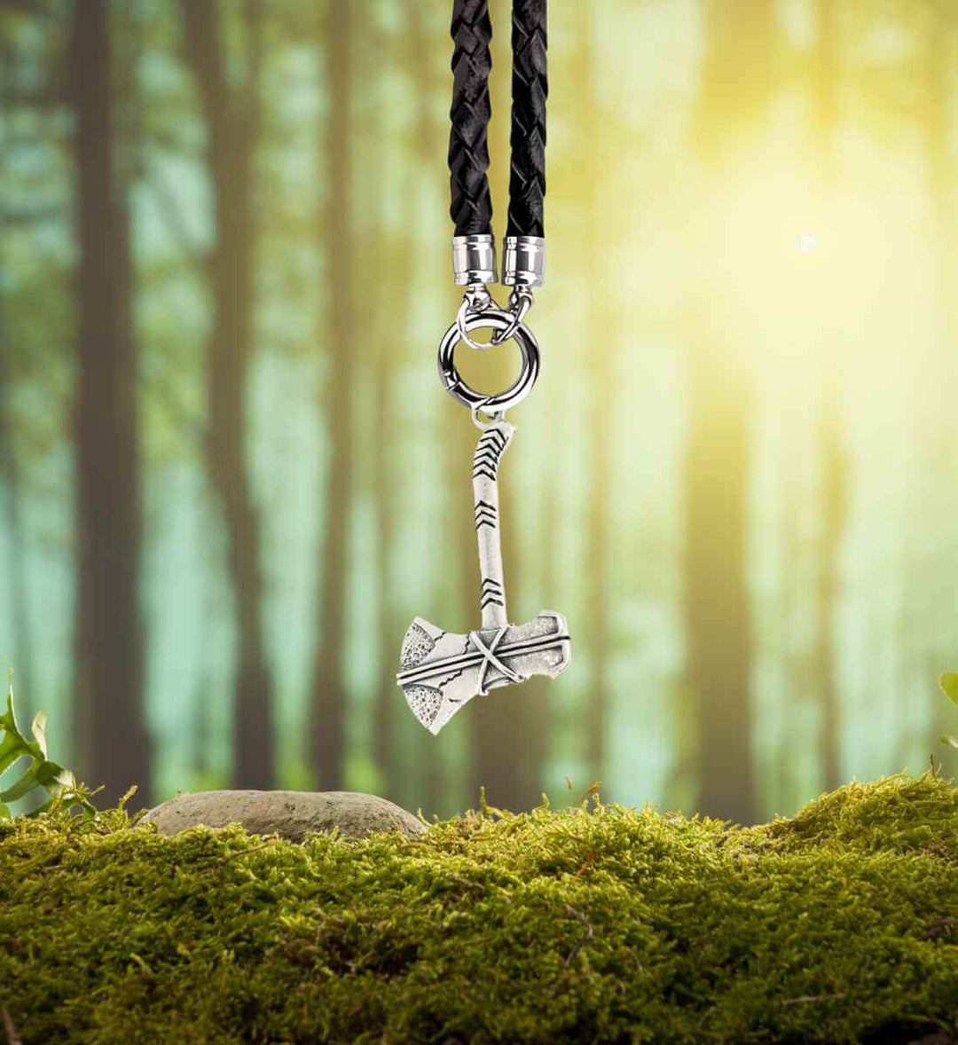 Runenaxt des Nordens - Silber Medaillon - runental