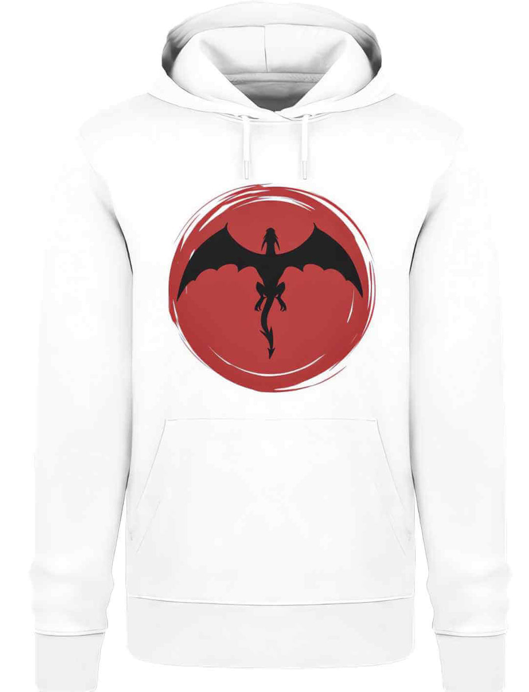 Saga of the dragon  - Unisex Organic Hoodie in weiss.