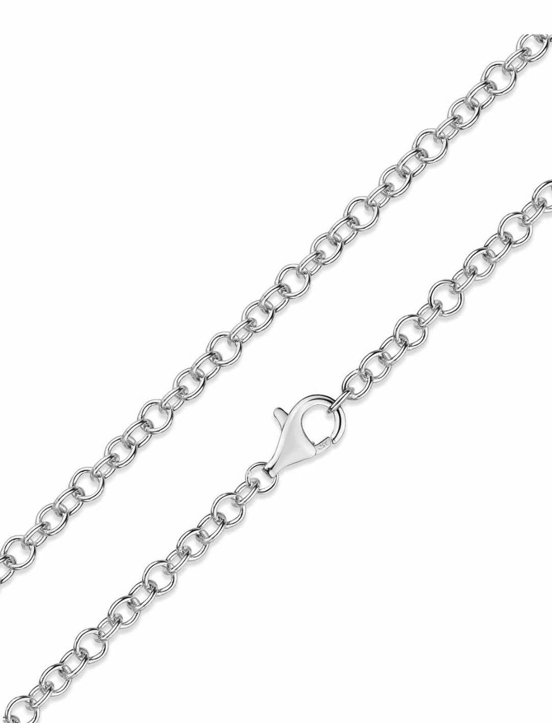 Schimmerndes Ringgeflecht - Silber Halskette