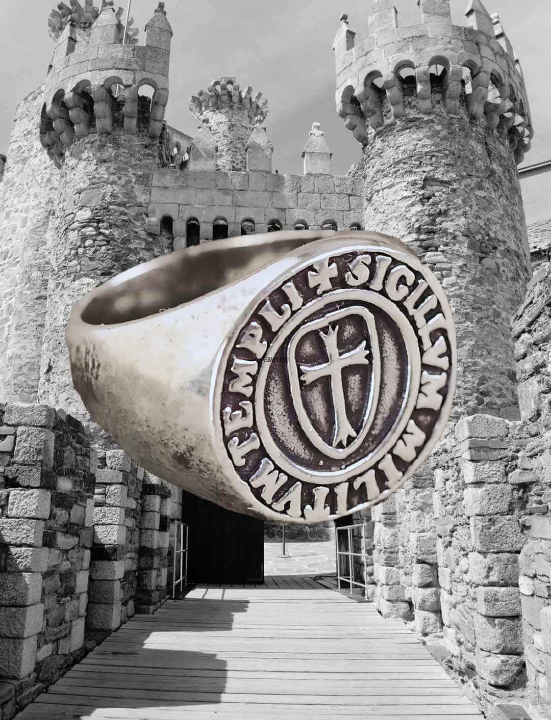 Siegelring des Templers - 925 Sterling Silber