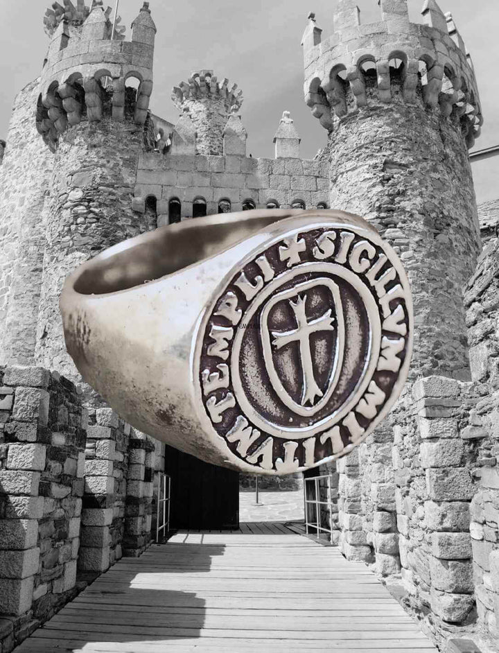 Siegelring des Templers - 925 Sterling Silber