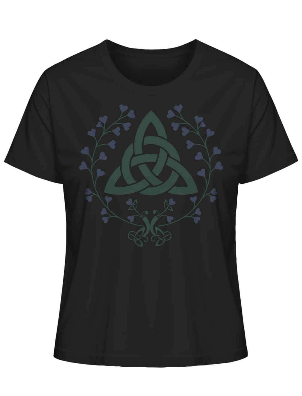 Triquetra des grünen Bundes Shirt in Schwarz mit grünem Symbo