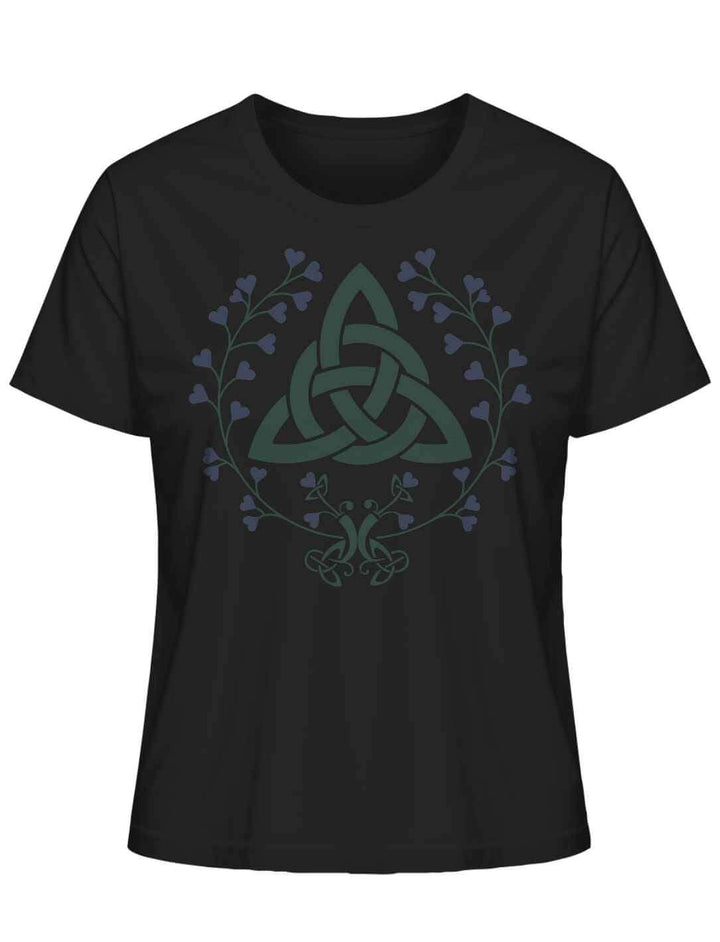 Triquetra des grünen Bundes Shirt in Schwarz mit grünem Symbo