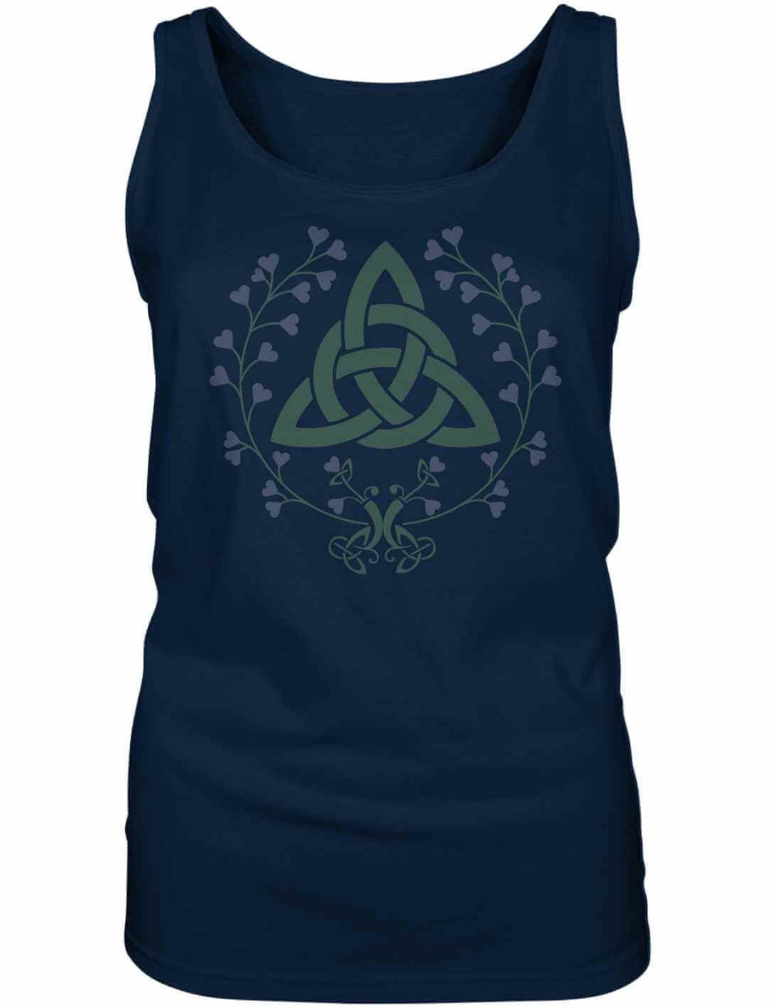 Damen Tank Top in Navy mit naturinspiriertem Symbol