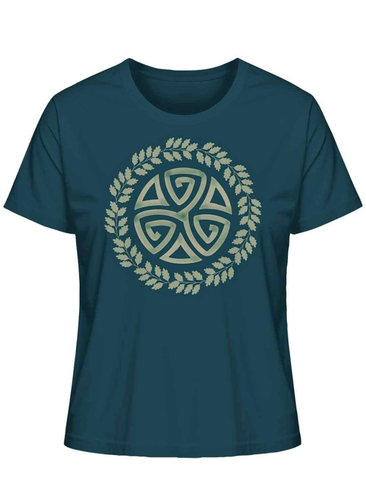 Triskele des Waldes in Stargazer - Organic Damen Shirt – Keltische Symbolik und Naturverbundenheit