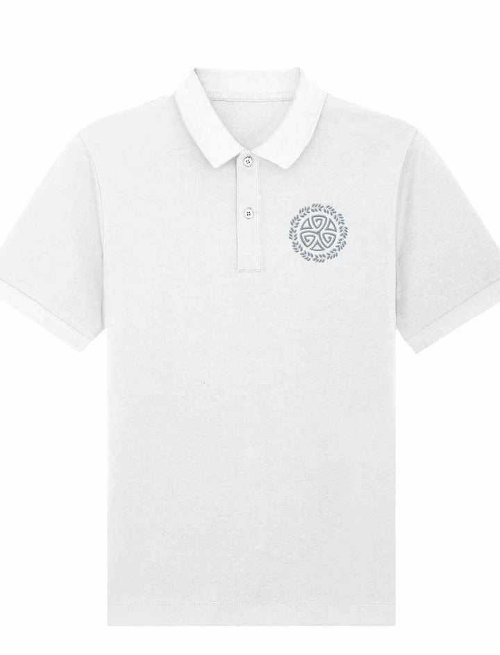 Triskele des Waldes in in Liegedarstellung weiss auf weissem Hintergrund