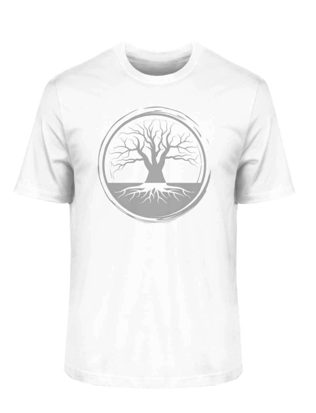 Weisses Unisex-Shirt auf weissem Hintergrund â zeitlose Eleganz fĂŒr jeden Tag.