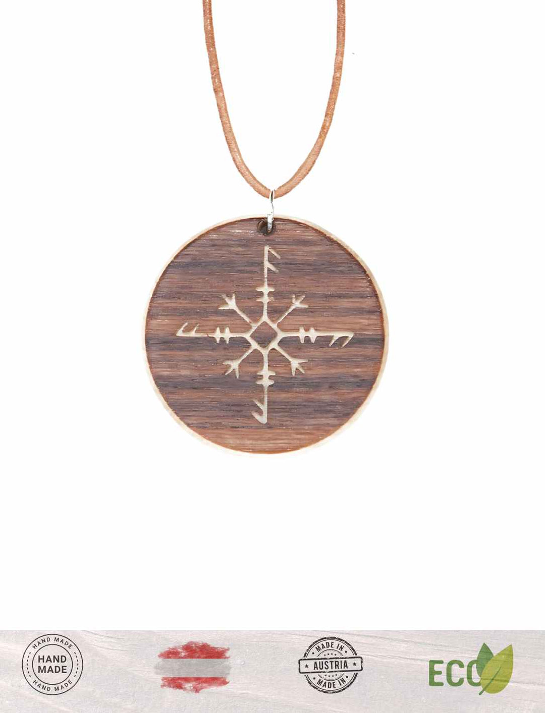 Vegvisir Amulett aus Holz - runental