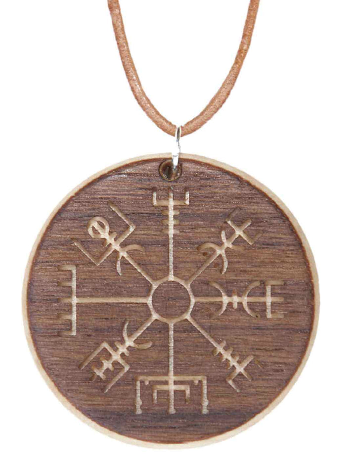 Vegvisir Amulett aus Holz - runental