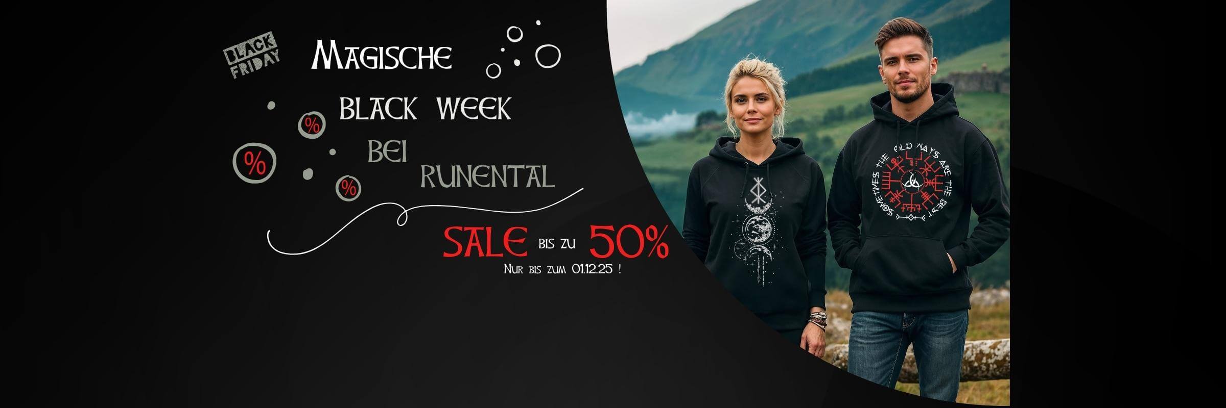 Black Week 25 bei Runental.de. Kategoriebanner.