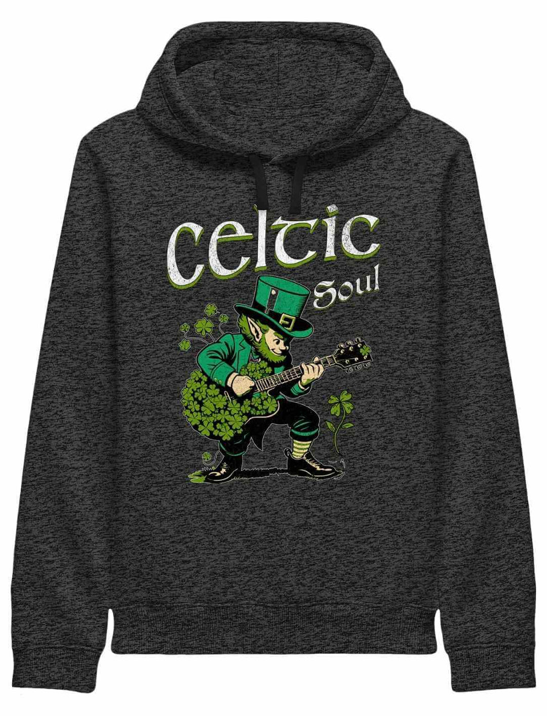 Celtic Soul Kapuzenpullover Dark Heather Grey – Dunkelgrauer Herren Hoodie mit irischem St. Patrick’s Day Motiv