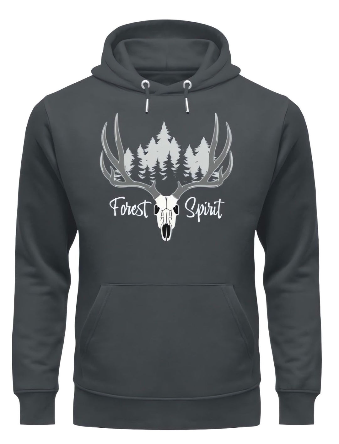 Forest Spirit - Unisex Hoodie - keltisches Design in India Ink Grey. Von Runental.de