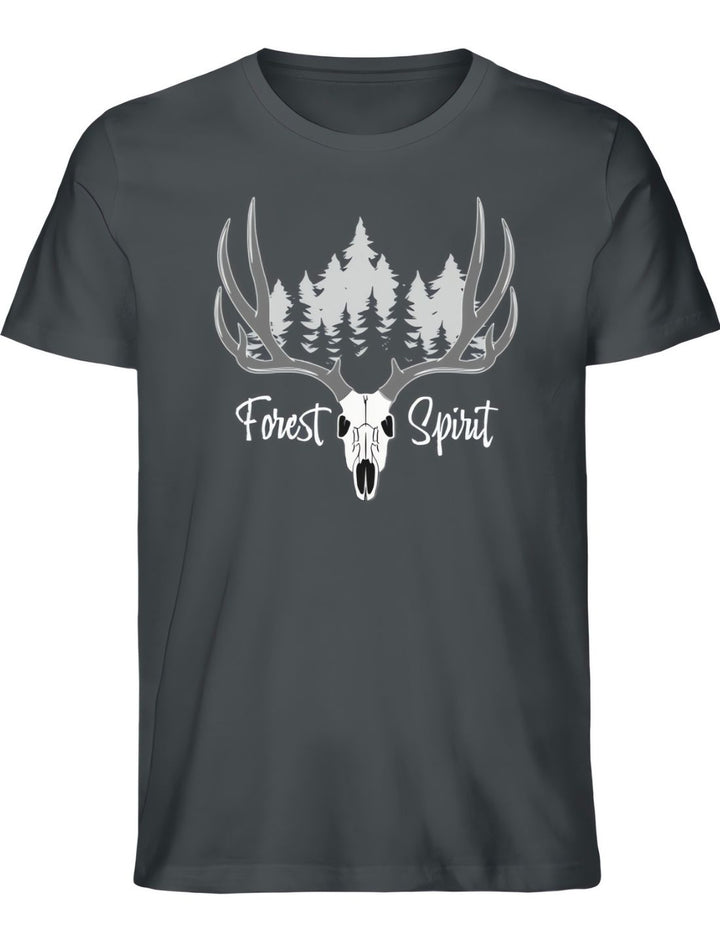 Forest Spirit Unisex Bio-T-Shirt in India Ink Grey von runental.de