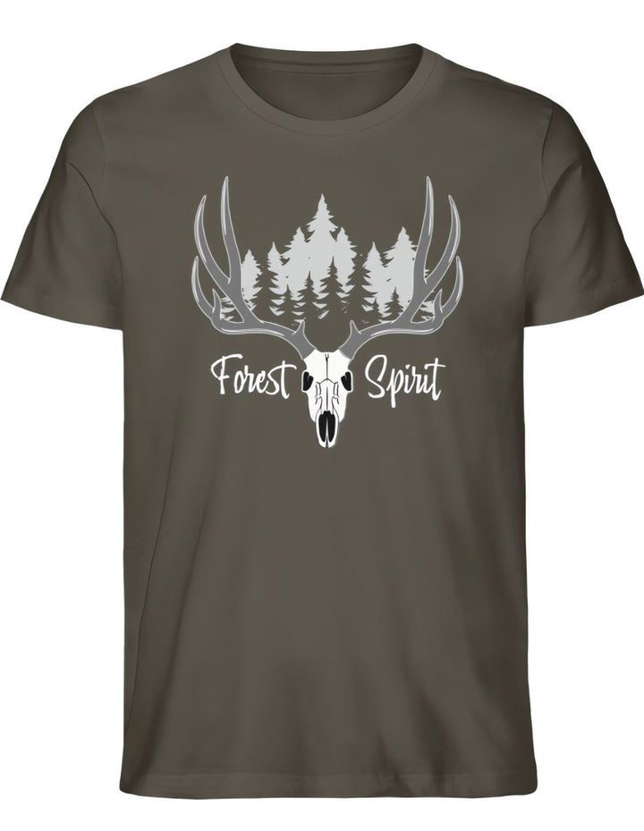 Forest Spirit Unisex Bio-T-Shirt in Khaki von runental.de