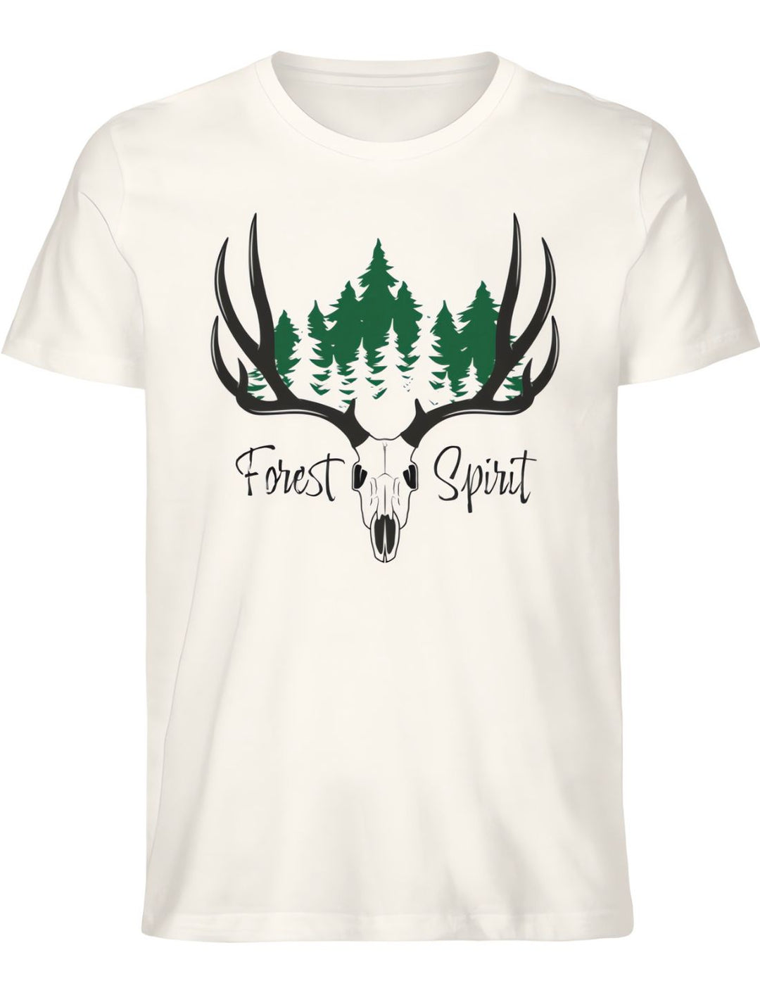 Forest Spirit Unisex Bio-T-Shirt in Vintage Weiß von runental.de