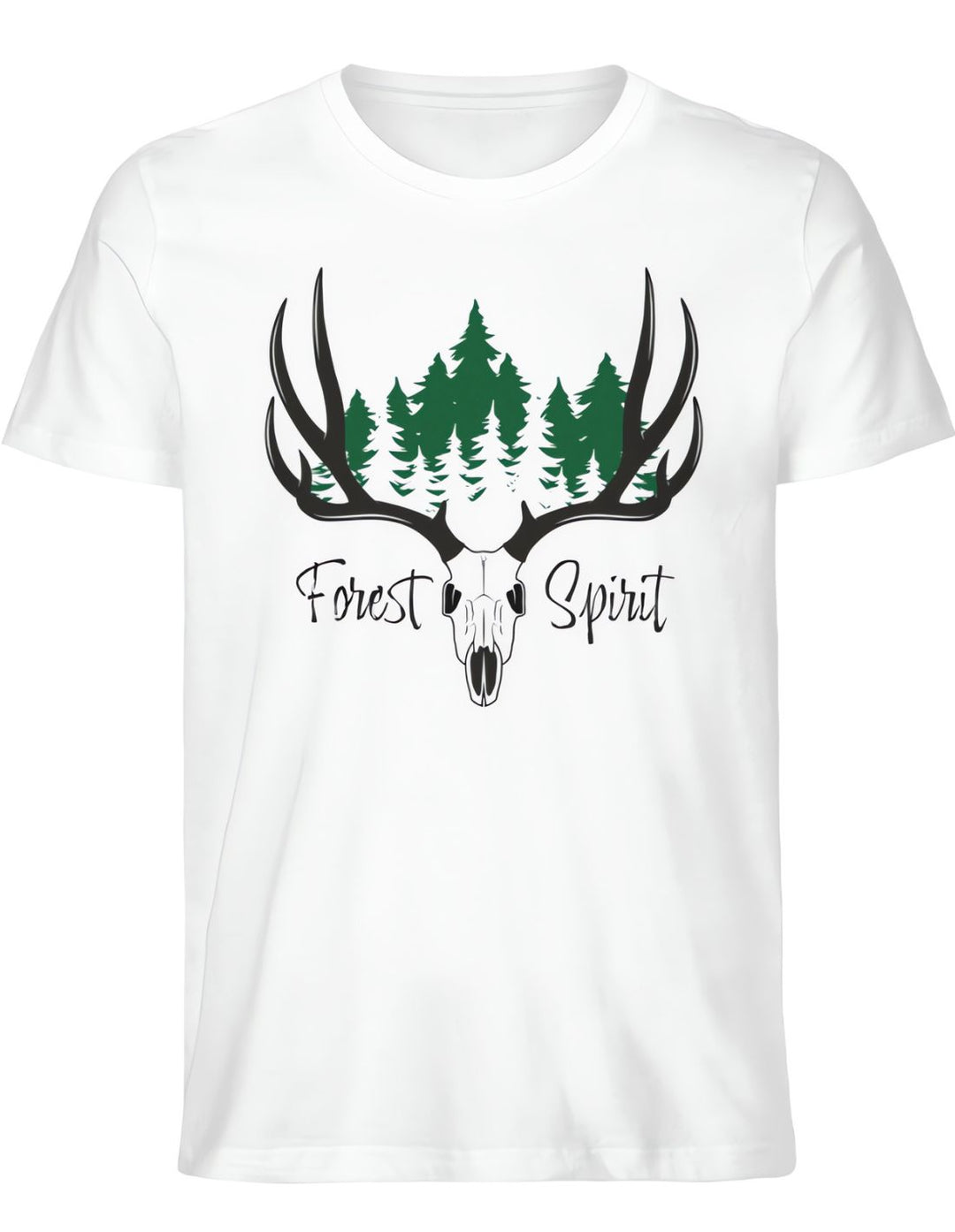 Forest Spirit Unisex Bio-T-Shirt in Weiß von runental.de