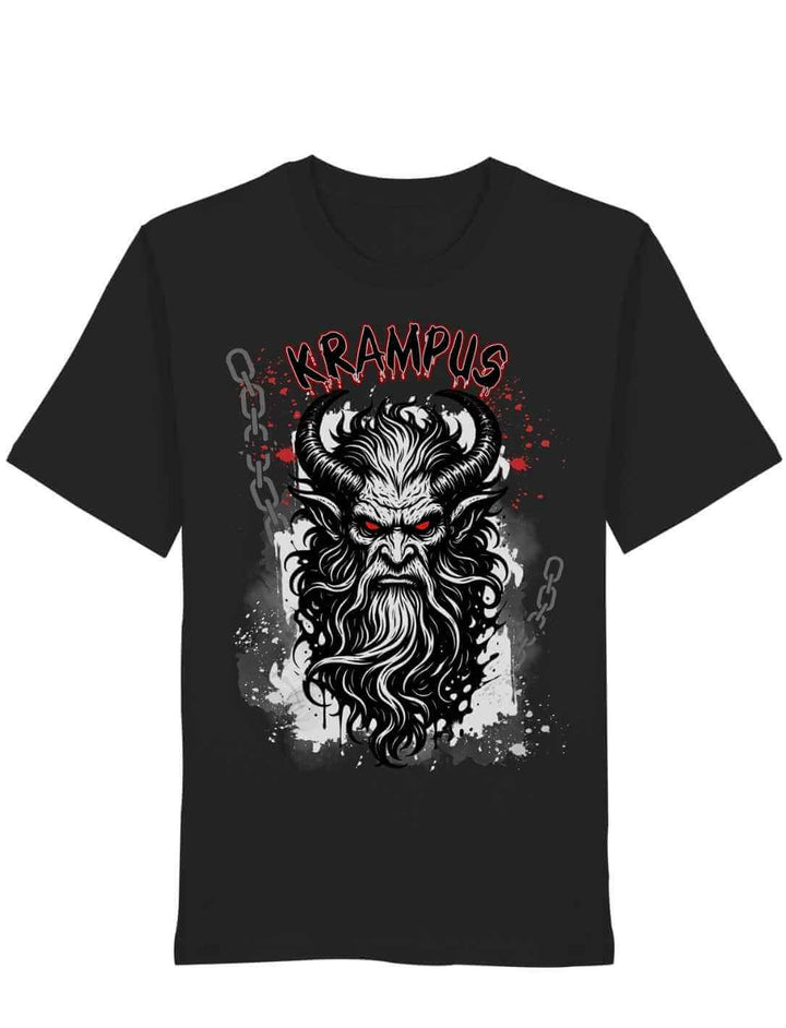 Krampus Shirt Schwarz – Schatten der Rauhnacht Motiv für Männer
