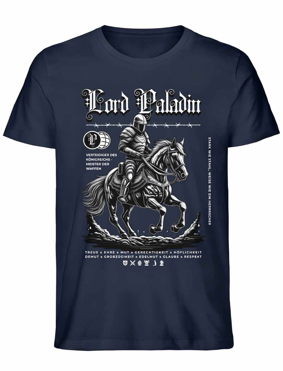 Lord Paladin Unisex T-Shirt in French Navy – Tiefes Blau für den edlen Kriegergeist.