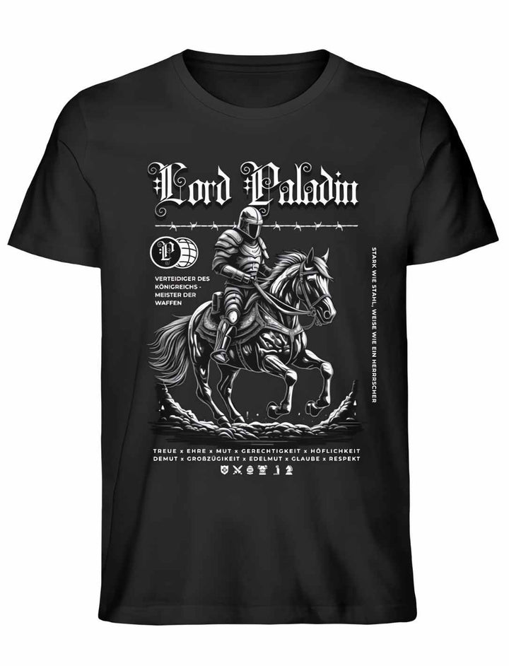 Lord Paladin Unisex T-Shirt in Schwarz – Symbol für Stärke und Ehre.