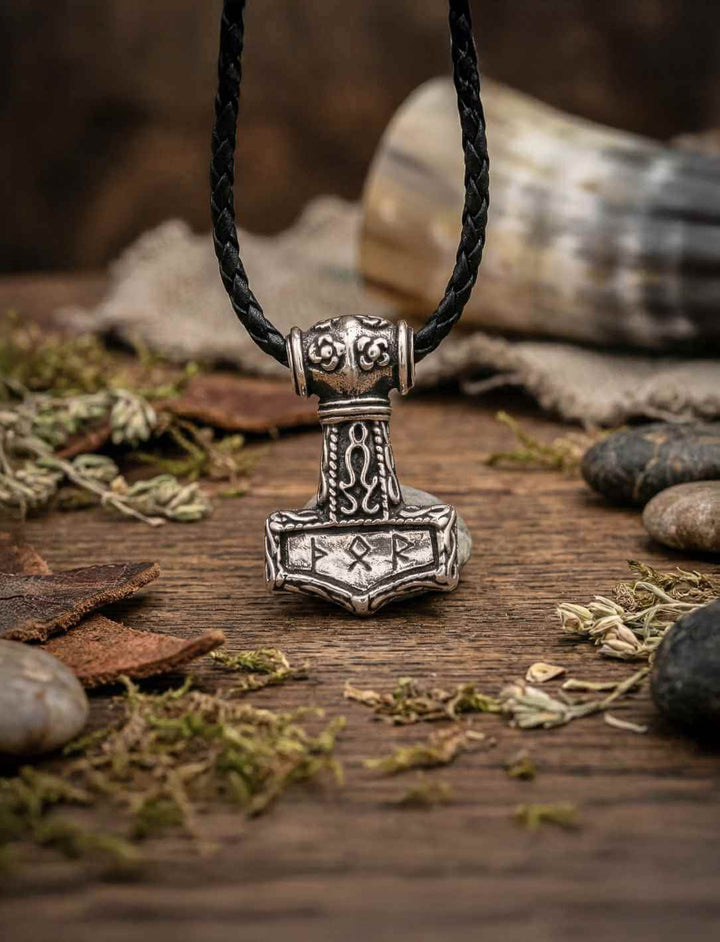Mjölnirs Ruf – Thors Hammer Silberanhänger