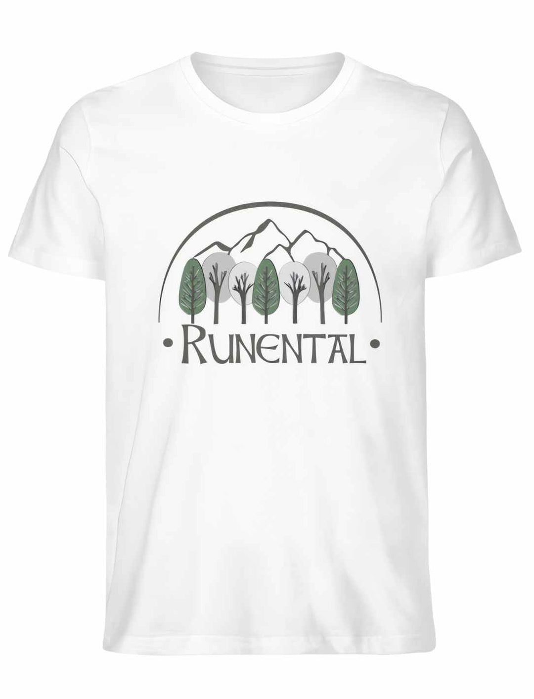Weißes Runental Fanwear Unisex Organic T-Shirt in Produktansicht