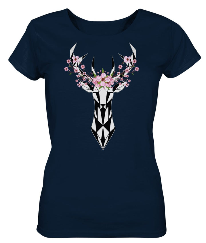 Sakura Deer - Woman Organic Shirt