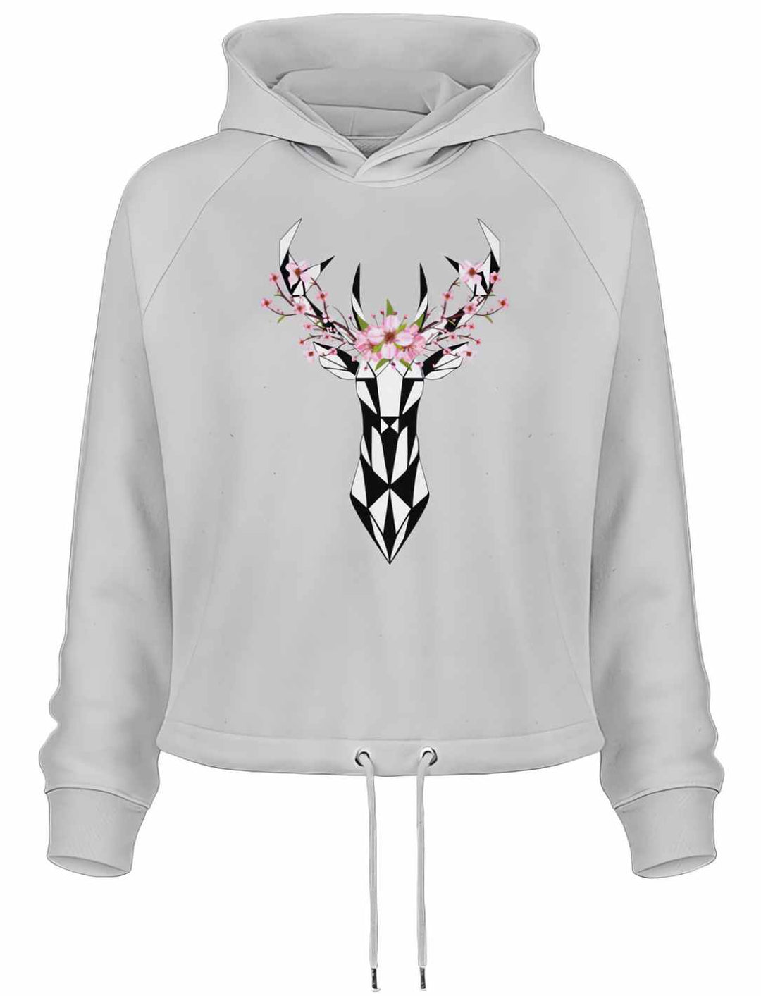 Sakura Deer Woman - Premium Short Hoodie