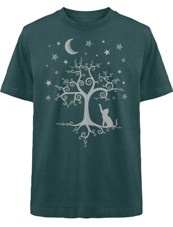 Silbermondtraum Oversized T-Shirt in Glazed Green – Ein Shirt für Naturverbundene, inspiriert von Traumwelten und keltischen Symbolen.