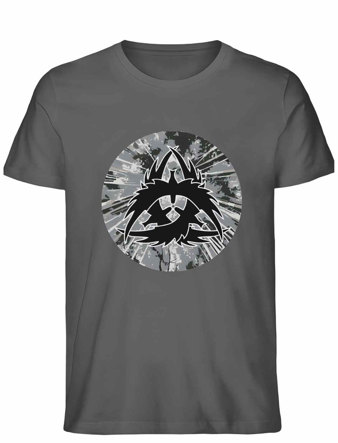 Unisex Organic Anthrazit "The Raven Clan" T-Shirt - Authentische nordische Symbolik in Premium Qualität