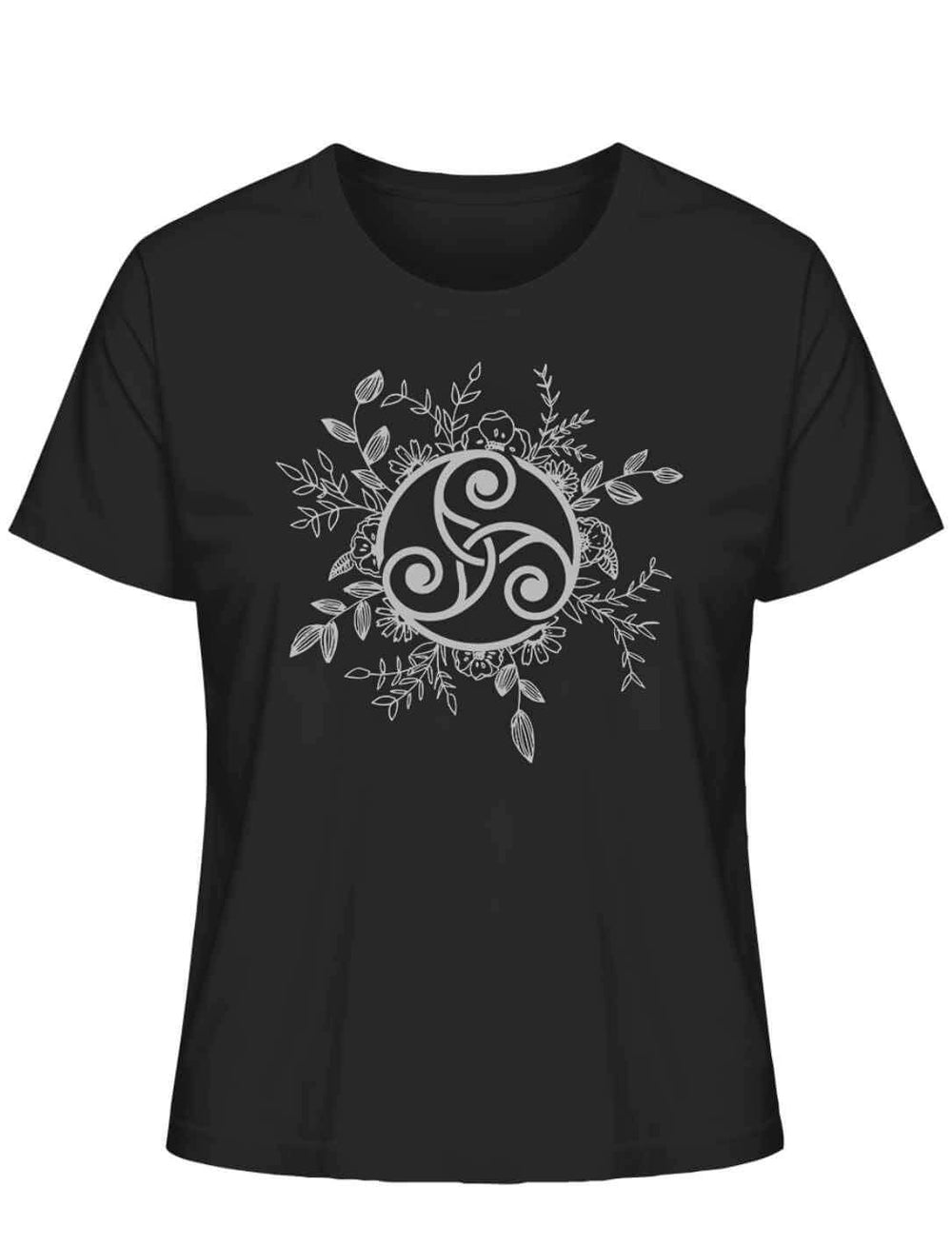Triskele der ewigen Wandlung Damen Organic Shirt in Schwarz – keltisches Symbol für Wandel und Balance