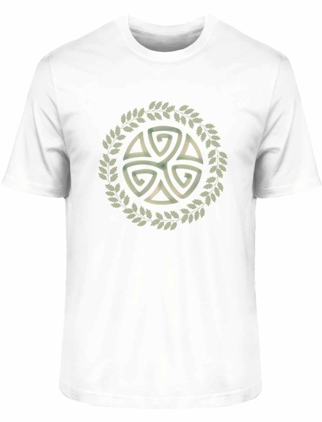 Weißes Triskele des Waldes T-Shirt – Keltische Symbolik und Naturverbundenheit