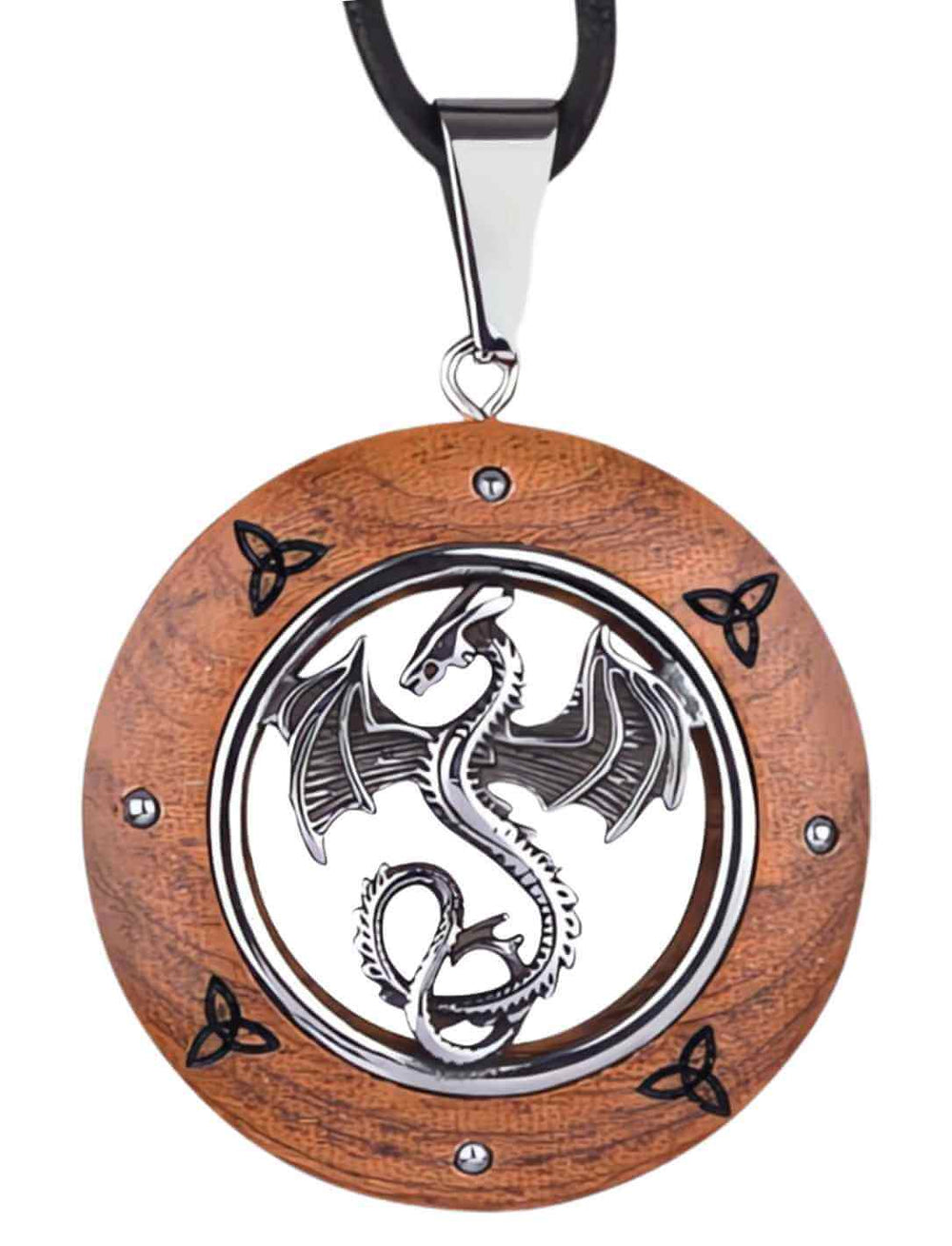 Wyvern of the Ancient Celts Anhänger auf weißem Hintergrund – eleganter keltischer Drachenschmuck