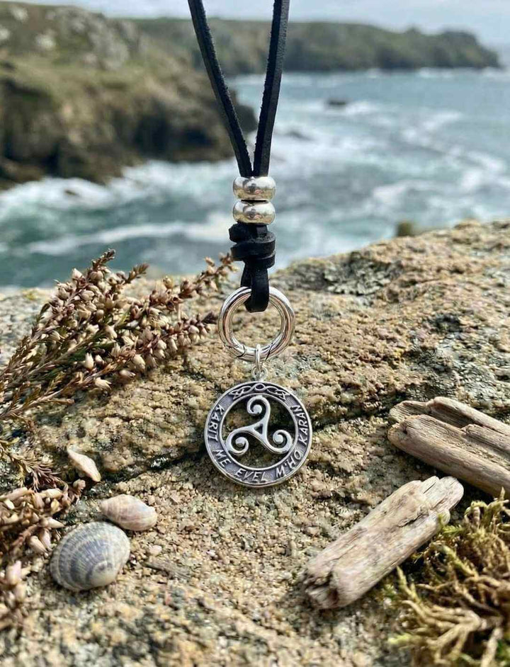 Bretonische Triskele der Treue - Silber Medaillon