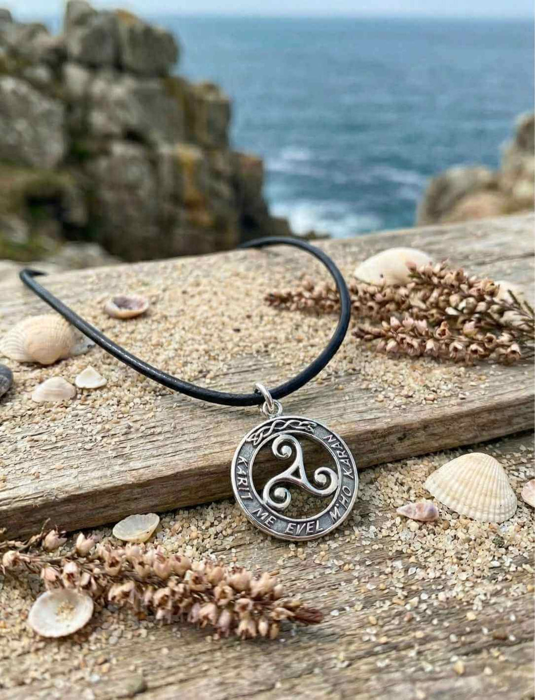 Bretonische Triskele der Treue - Silber Medaillon