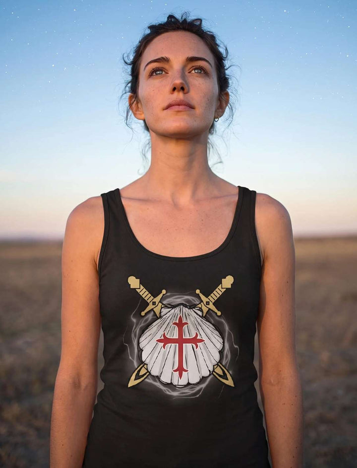 Schwarzes Tank Top in der Abenddämmerung unter offenem Himmel